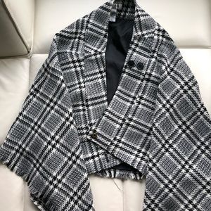 Isaac Mizrahi for Target Plaid Shawl Coat